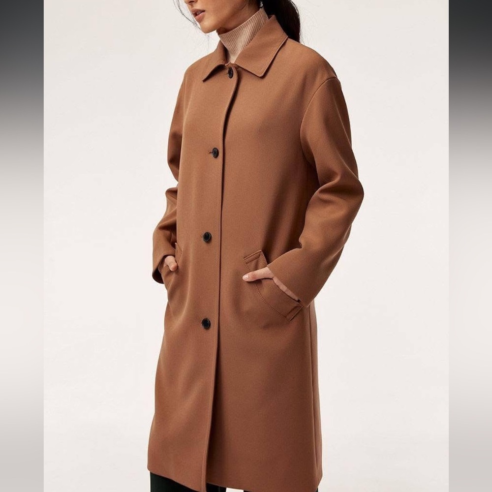 Aritzia Babaton The Stedman Coat Tan Brown Small